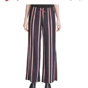 Black and Red Wide Leg Pants